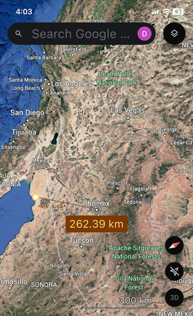 Vista aérea del Rancho El Edén